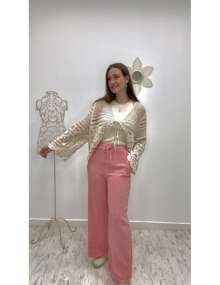 Pantalón Lino Coral