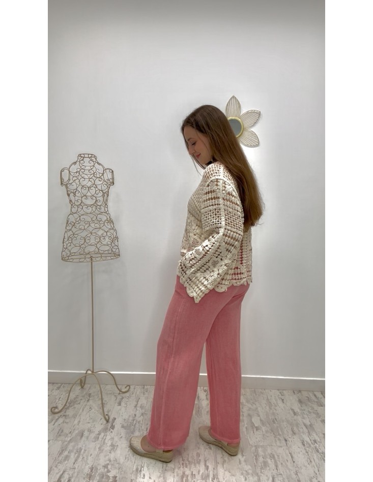Pantalón Lino Coral