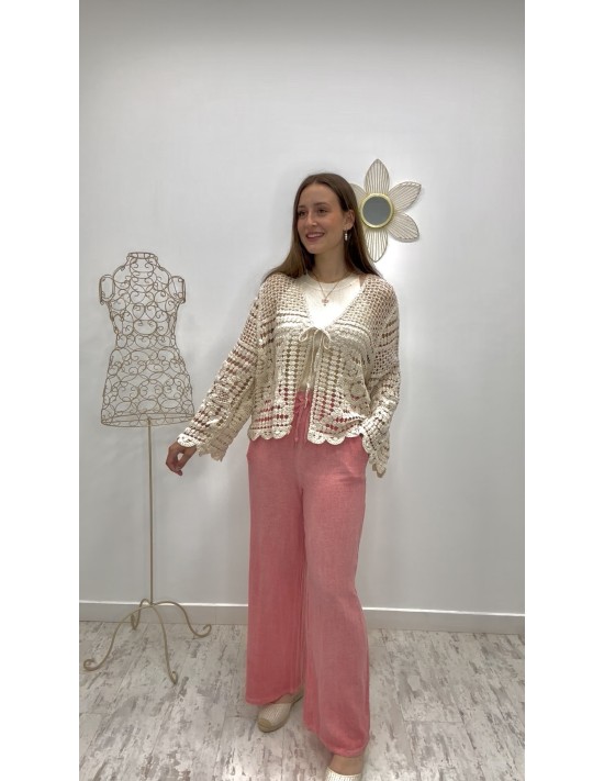 Pantalón Lino Coral