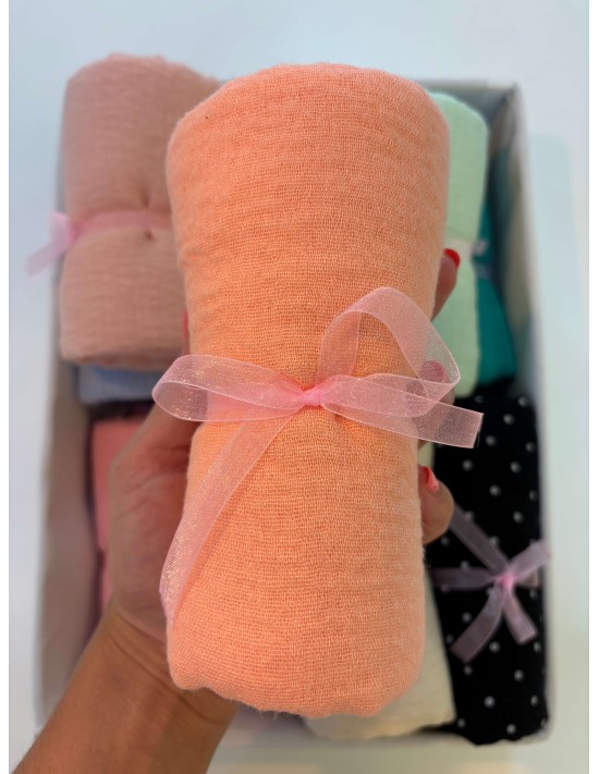 Fular Lino Melocotón