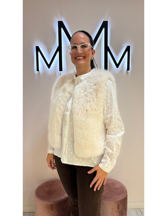 Chaleco Amor Blanco Roto