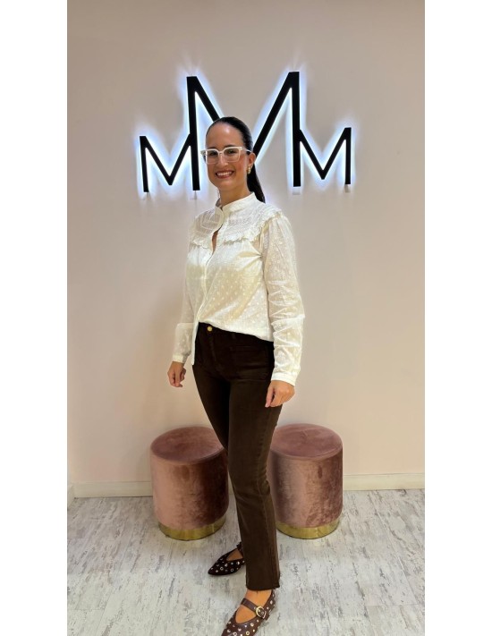 Blusa Pasamanería Blanco roto