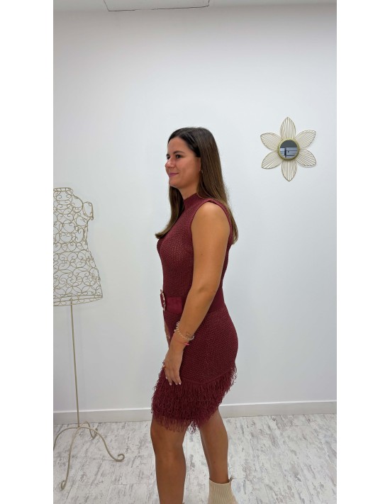 Vestido Caniche Burdeos