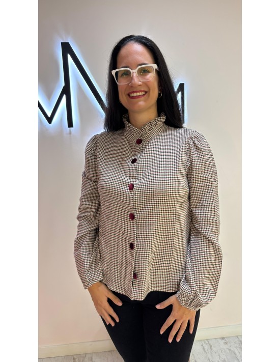 Blusa Terciopelo Burdeos