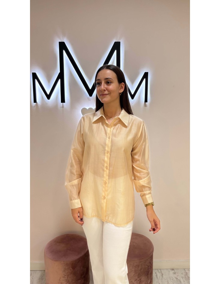Camisa Tencel Beige