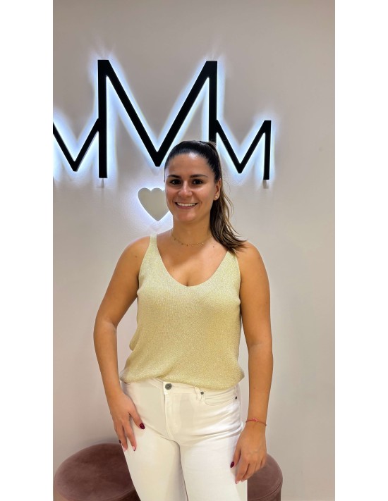 Top Lúrex Beige