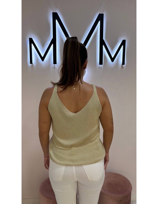 Top Lúrex Beige