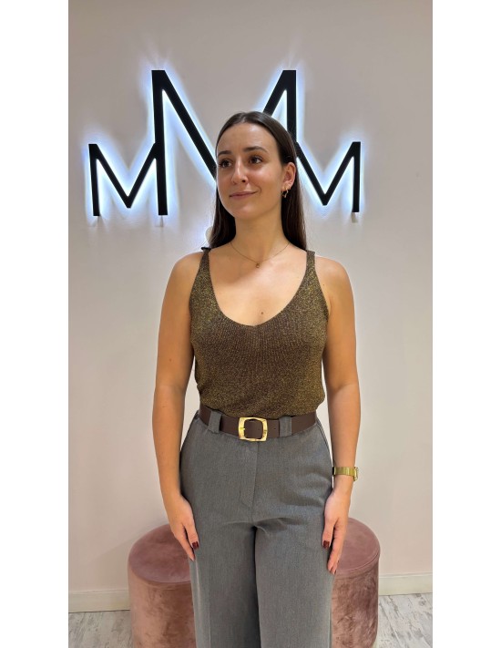 Top Lúrex Chocolate