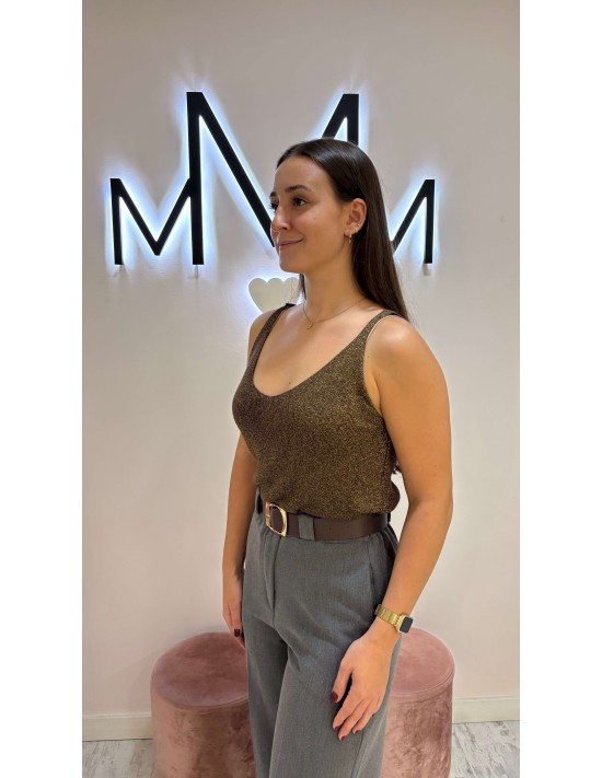 Top Lúrex Chocolate