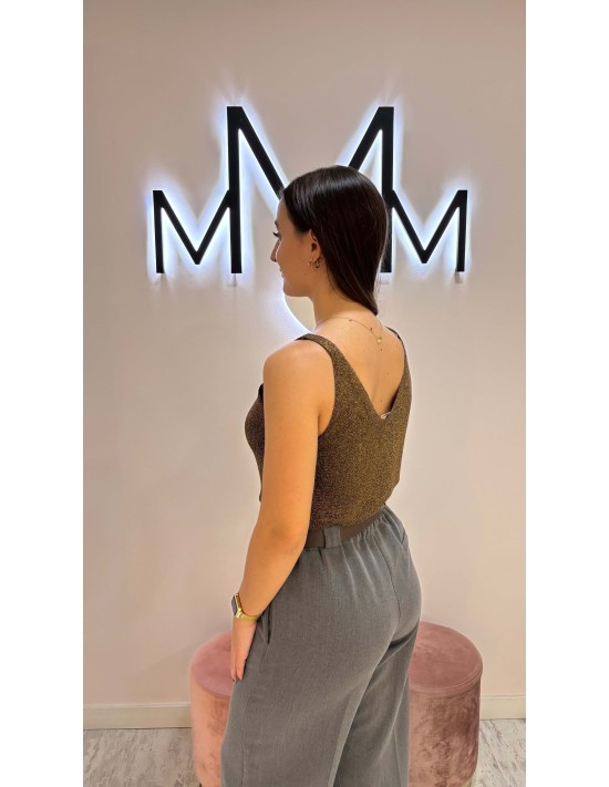 Top Lúrex Chocolate