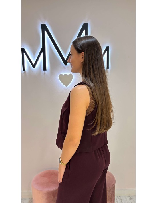 Chaleco Traje Burdeos