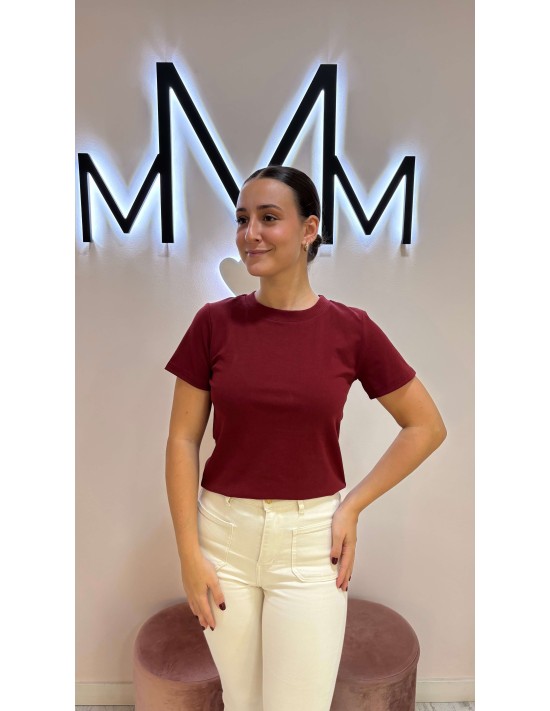 Camiseta Básica Burdeos