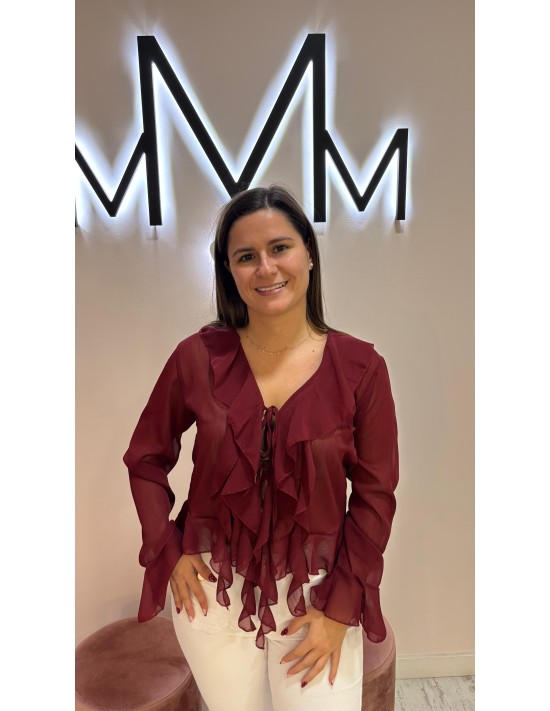 Blusa Leonor Burdeos
