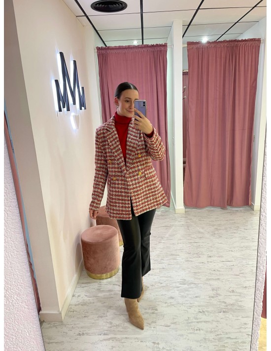 Pantalón ecopiel flare