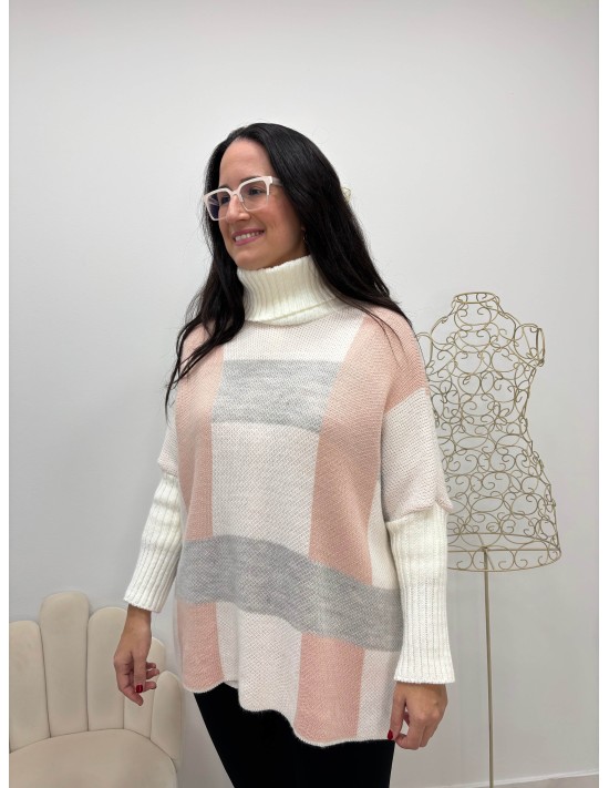 Jersey Poncho Pastel