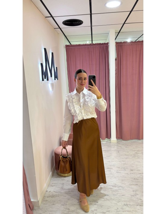 Falda satén Bombón