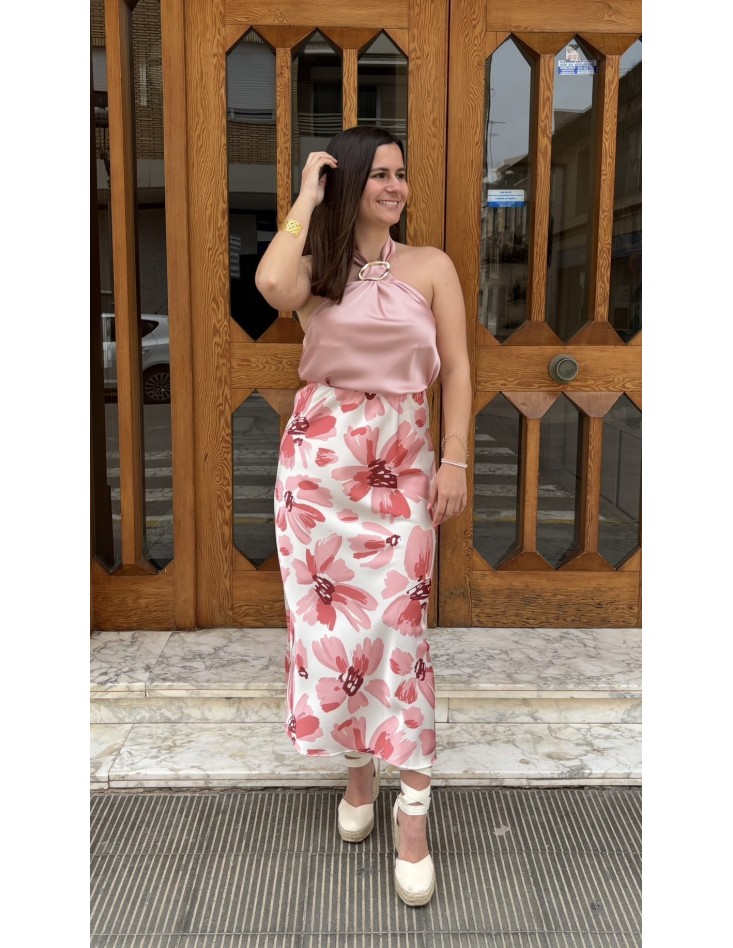 Falda satén Rose