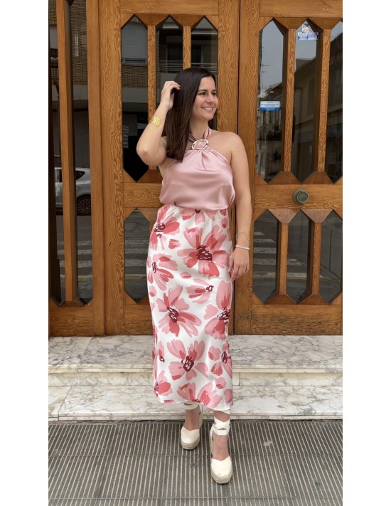 Falda satén Rose