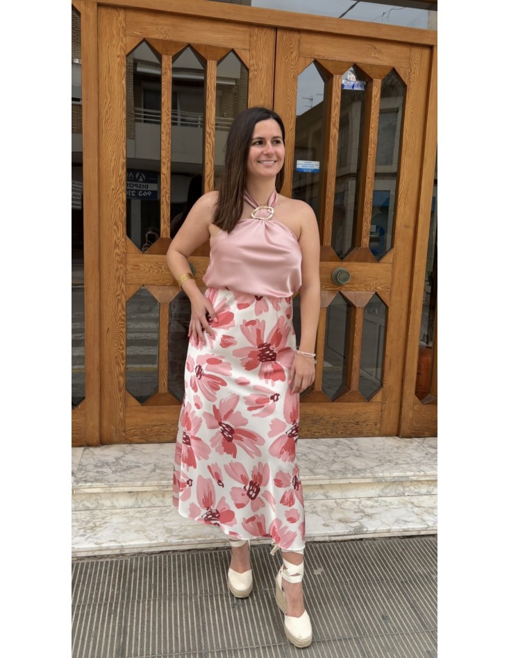 Falda satén Rose