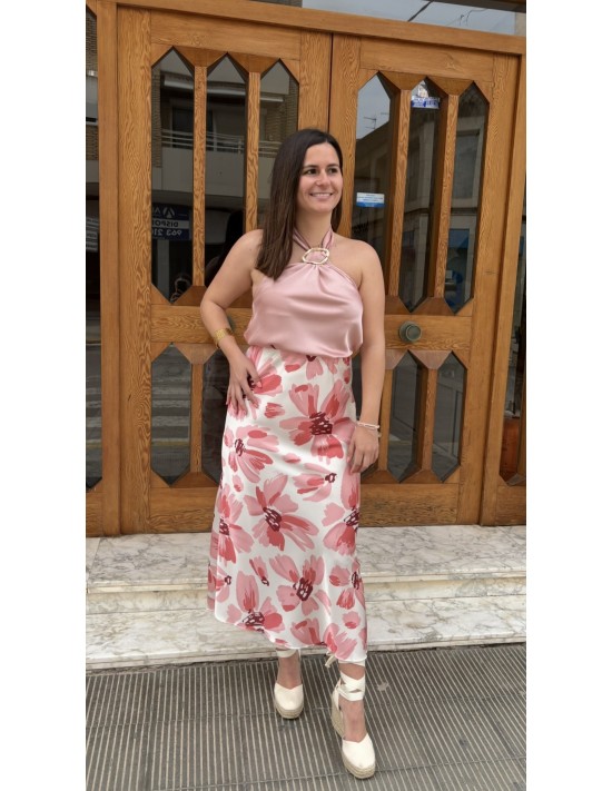 Falda satén Rose